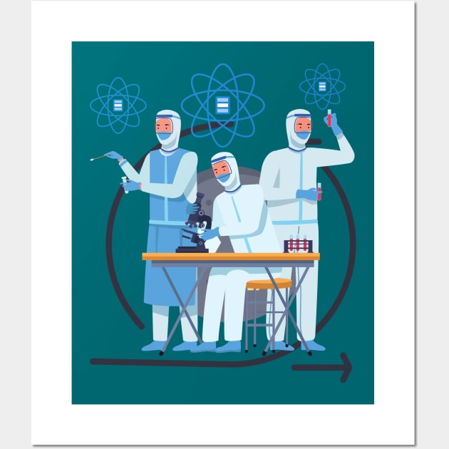 Workers in Laboratory Wall Art by Zobayer